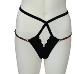 ASM0168 Bayan Siyah Fisto Exotic String Tanga thumbnail 1