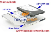 HDD SSD DVD Harddisk Kızağı 9.5mm ince Versiyon thumbnail 2