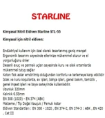Kimyasal Nitril Eldiven Starline Stl-55 (9-9,5 Numara) thumbnail 5