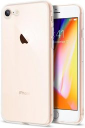 Apple iPhone 8 Kılıf Şeffaf Süper Silikon Kamera Korumalı thumbnail 1