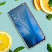 Oppo Reno Şeffaf Süper Silikon Kamera Korumalı thumbnail 3
