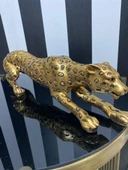 Leopar Eskitme Gold Dekoratif Biblo thumbnail 1