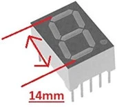 14mm Ortak Katot Seven Segment Display - Kırmızı thumbnail 2