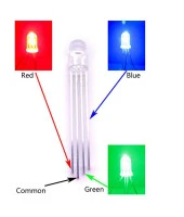 RGB Led 5mm Ortak Katot Common Cathode Katod thumbnail 2