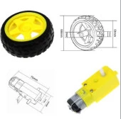 Robot Tekerleği ve DC Motor Seti thumbnail 2