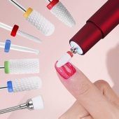 7 PARÇA PROFESYONEL SERAMİK PEDİKÜR MANİKÜR UÇLARI thumbnail 4