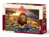 Art Puzzle Aslan Ailesi 1000 Parça Puzzle thumbnail 1