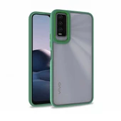 Gpack Vivo Y11S  Kılıf Flora Sert Silikon Arkası Cam Şeffaf thumbnail 3
