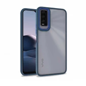 Gpack Vivo Y11S  Kılıf Flora Sert Silikon Arkası Cam Şeffaf thumbnail 2