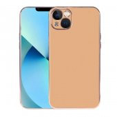 iPhone 13 Kılıf Kamera Korumalı Altın Kenar Buzlu Transparan Silikon thumbnail 4