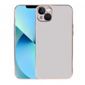 iPhone 13 Kılıf Kamera Korumalı Altın Kenar Buzlu Transparan Silikon thumbnail 6