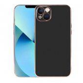 iPhone 13 Kılıf Kamera Korumalı Altın Kenar Buzlu Transparan Silikon thumbnail 7