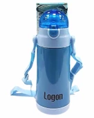 Logon Çelik Pipetli Matara Mavi 350 ml LGL340 thumbnail 2