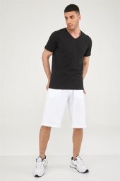 V Yaka Erkek Basic Tshirt-SİYAH thumbnail 1
