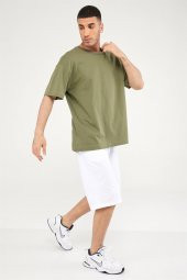 Oversize Erkek Tshirt-HAKİ thumbnail 2