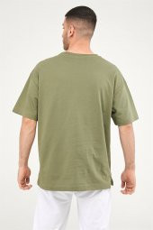 Oversize Erkek Tshirt-HAKİ thumbnail 7