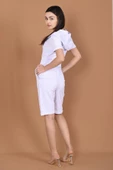 Kısa Kollu Şortlu ip Kemerli Tulum 8963 thumbnail 6