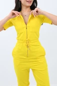 Kısa Kollu Şortlu ip Kemerli Tulum 8963 thumbnail 10