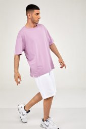 Oversize Erkek Tshirt-LİLA thumbnail 2