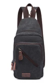 Siyah Unisex Body Bag thumbnail 2