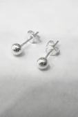 4 mm Gümüş Top Küpe thumbnail 4