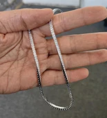 Beyaz Taşlı Gümüş Choker Kolye thumbnail 4