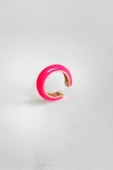 Pembe Neon Mineli Gümüş Kıkırdak Küpe thumbnail 3
