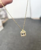Baget Taşlı Pırlanta Model Gümüş Kolye thumbnail 6