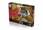 KS Puzzle 1000 Parça  Rose Hedge Güllü Çit thumbnail 1