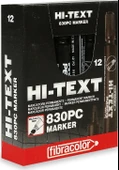 Hi-Text Permanent Marker Kesik Uçlu Siyah 830Pc 12li thumbnail 1