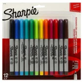 Sharpie Ultra Fine Permanent Markör Karışık Renk 12li thumbnail 1