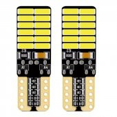 Süper Güçlü T10 Led 24 Ledli 12 Volt Canbuslü 2 ADET thumbnail 1