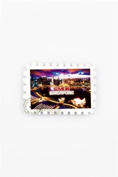 Singapur Temalı Pul Magnet thumbnail 3
