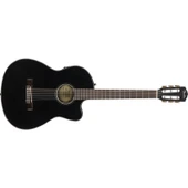 Fender CN-140SCE Nylon Thinline Black Elektro Klasik Gitar thumbnail 1