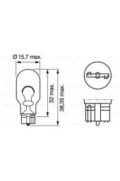 Ampul 12v W16w W2,1x9,5d - Bos-1987302205 thumbnail 3