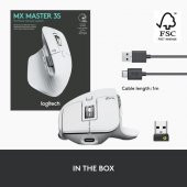 Logitech Mx Master 3S Kablosuz Mouse - Beyaz thumbnail 8