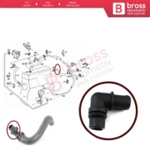 Mercedes W203 A203 C203 CL203 CLK203 için Klima Isıtıcı Hortum Flanş Bağlantısı 2038300596 thumbnail 4