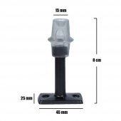 Kapı Tamponu Stoperi Mat Siyah Kapı Stopu 8 cm (5 ADET) thumbnail 3
