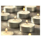 100 Lü Tea Light Mum Beyaz Tealight Mum thumbnail 4