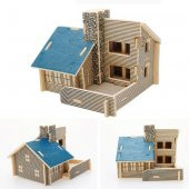 3D Ahşap Puzzle - Mavi Ev HİLAYS thumbnail 1