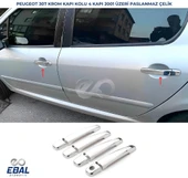 Peugeot 307 Krom Kapı Kolu 4 Kapı 2001  Üzeri  Paslanmaz Çelik thumbnail 1