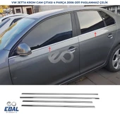 Vw Jetta Cam Çıtası 4 Parça  2006-2011  Paslanmaz Çelik thumbnail 1