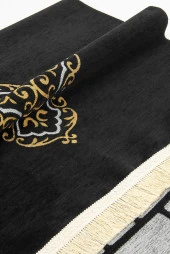 Kabe Desenli Ultra Plus Siyah Şönil Seccade 3 thumbnail 2