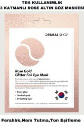 DERMAL Rose Gold Glitter Foil Göz Maskesi 4 gr thumbnail 1