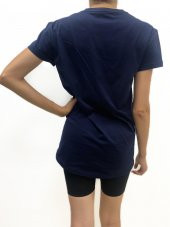 Kadın Panda Baskılı Basic Lacivert Tshirt thumbnail 3