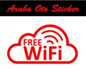 Free Wifi Logo Sticker Duvar Cam Araç Sticker thumbnail 2