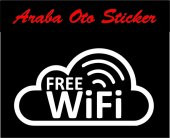 Free Wifi Logo Sticker Duvar Cam Araç Sticker thumbnail 3