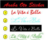 La vita e Bella Araba Sticker Oto Sticker 2 Adet thumbnail 1
