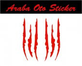 Monster Canavar Pençesi Araba Sticker (2 adet) thumbnail 1