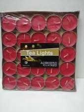 Mum Tea lights  50ad  kırmızı thumbnail 1